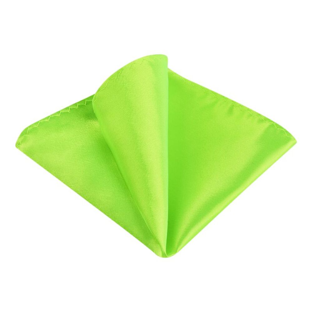 Men's Pocket Squares Handkerchiefs Solid Color One Size Fluorescent Green